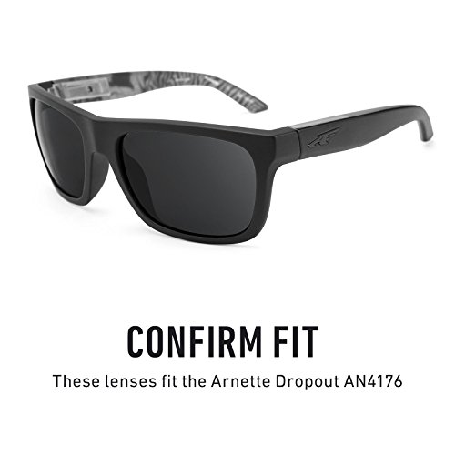 Revant Replacement Lenses for Arnette Dropout AN4176 Polarized Stealth Black