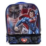 Batman Vs Superman Dual-Compartment Childrens Kids Boys Girls Insulated Lunch Box School Picnic Bag
