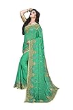 Sakalas Best Indian Women Designer Party wear GREEN Color Saree Sari Fabz-2561