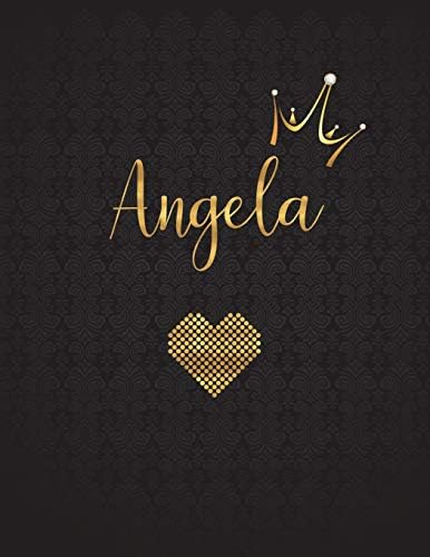 Angela: Personalized Black XL Journal with Gold Lettering, Girl Names/Initials 8.5x11, Journal Notebook with 110 Inspirational Quotes, Journals to Write In for Women (Journals and Notebooks) Paperback – 28 Nov. 2017