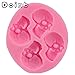 Doinb 7pcs/Set Halloween Skull Witch Candy Cake Pastry Fondant Silicone Molds GJM-9100
