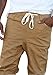 REVOL MEN'S TWILL / DENIM DROP CROTCH HAREM JOGGER PANTS, Medium SG002-KHAKI
