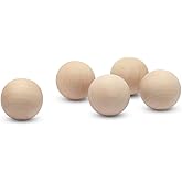 1-1/2 inch Wooden Round Balls, Bag of 5 Unfinished Wood Round Balls, Hardwood Birch Sphere Orbs for Crafts and DIY Projects, Woodworking (1-1/2 inch Diameter) by Woodpeckers