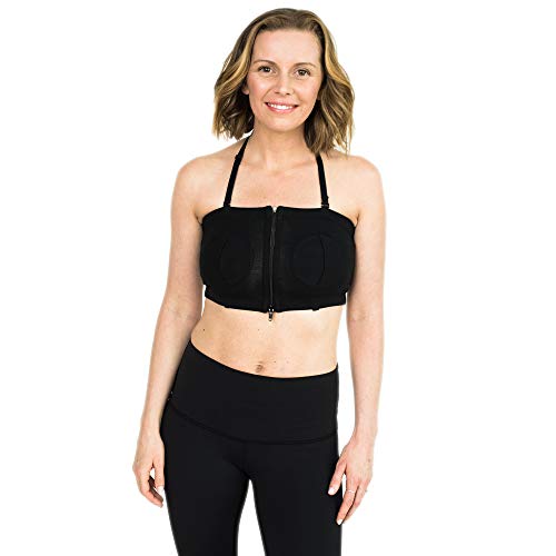 Simple Wishes DLITE Hands Free Breastpump Bra (Black, Large (Pack of 1))