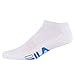 Fila Mens No Show Socks 6 Pack - Mens Socks - Athletic No Show Mens Low Cut Style (Black&White 13-15)