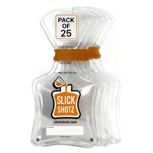 25 Flask Refill Pack for Slick Shotz Kits (Heat Sealer Needed)