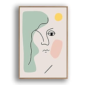 Framed Canvas Wall Art for Living Room, Bedroom Illustration Canvas Prints for Modern Home Decoration Ready to Hang - 16"x24" inches