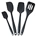Kitchen Utensil Set | Premium Set of 4 Cooking Utensils - Made of Non-Stick and Non-Scratch Silicone and Stainless Steel - Safe for Cookware, Pots, Pans - Professional Kitchen Tools and Gadgets