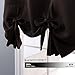 NICETOWN Balloon Blind Curtain for Doors - Tie Up Shade Blackout Curtain for Bedroom Window/Thanksgiving (Toffee Brown, Rod Pocket Panel, 46 inches W x 63 inches L)