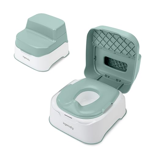 Ingenuity Prepare to Potty 3-in-1 System - Potty Training Toilet, Topper, Step Stool, Easy Setup, for Toddlers Ages 18 Months+