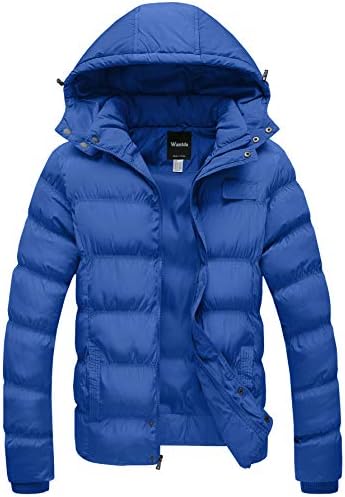 Wantdo Men's Winter Thicken Cotton Coat Puffer Jacket with Removable Hood