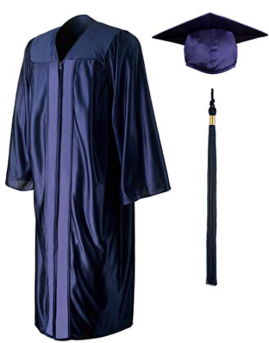 Shiny Graduation Gown, Cap and Tassel Set - Unisex Adult and Teen, 2019/2020 Tassel Included, Multiple Colors and Sizes (48 (5