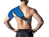 Hot / Cold Therapy SHOULDER Wrap - CE CERTIFIED & FDA APPROVED + 100% MONEY BACK GUARANTEE. Relieve Pain & Soreness + Decrease Swelling! Larger Coverage Area PLUS Convenient Adjustable Wrap!