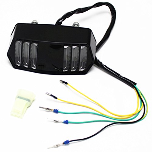 E-Bro Motorcycle LED Turn Signal Tail Light Brake Stop Running Indicator Integrated Signal Lights for Honda MSX125/SF GROM CBR650F CTX700 CTX700N