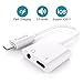 Dongle 7 Adapter Headphone Jack Adapter Charge and Listen No Calling and Music Control Compatible with IOS10.3 and IOS11 (White)