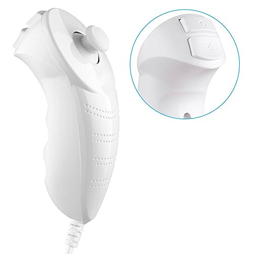 Maexus Motion Plus Wii Remote and Nunchuck Combo Controller with Wrist Strap for Nintendo Wii Game Console - White - Thumbnail 5