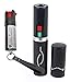 Body Armor Lipstick Stun Kit Women's Self Defense Non-Lethal PPDS Weapon Keychain with 3 in 1 Police Grade Tear Gas Flashlight - Black