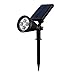 Litom Solar Spotlights, 4 LED Outdoor Landscape Lights 90°Adjustable Waterproof Security Lighting, 2-in-1 Auto On/ Off Wall Lights for Lawn, Flag, Yard, Driveway, Garden