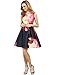 ROMWE Women's Vintage Sleeveless Fit and Flare Floral Party Cocktail Dress