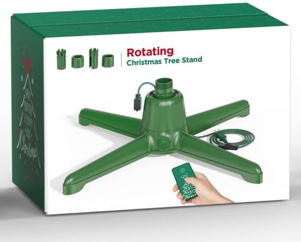 Tree Stands - Springlift 360° Rotating Christmas Tree Stand, Adjustable Tree Stands for Up to 9ft Artificial Tree, 3 Light Outputs with Up to 625 Watts of Power