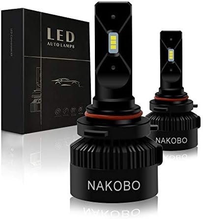 16000LM/Pair 9005 HB3 LED Headlight Bulbs Low Beam Fog Light with Fan Upgraded ZES Chips 6000K Xenon White IP68-2 Year Warranty（pack of 2）