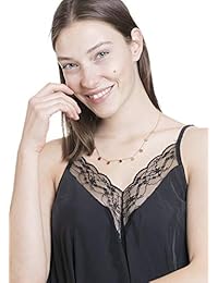 Happiness Boutique - Collar con colgante de disco redondo, varios círculos, color dorado