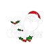 Monoche Christmas Windows Stickers Merry Christmas Santa Claus Removable PVC DIY Wall Window Decal Perfect for Supermarket Home Decor (White)thumb 1