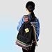 School Backpack for Girls, Hmxpls Cute School Bag for High School & Middle School, Bohemia Boho Macbook Laptop Sleeve for Teens College Students Casual Travel Outdoor Canvas Bookbags - Black