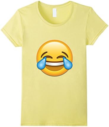 Womens Crying Laughing Tears Joy T Shirt XL Lemon