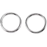 HDSupplies 100 Pieces - 304 Stainless Steel Jump Rings - 7mm - 20 Gauge (0.8mm Thickness)