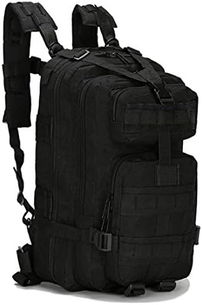 Large Military Backpack Assault Tactical Backpack Bug Out Bag Hydration Backpack Army MOLLE Rucksack for Outdoor Hiking Camping Trekking Hunting School Daypack by Valley Hiking (Nude black)