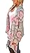 Myobe Women's Aztec Print Drape Open Front Drape Boyfriend Cardigan Sweaters, Small, Pink Red