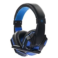 YJYdada Surround Stereo Gaming Headset Headband Headphone 3.5mm with Mic for PC (Blue)