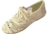 Shoes 18 Womens Crochet Oxfords Flat Shoes Lace Up 4 Colors