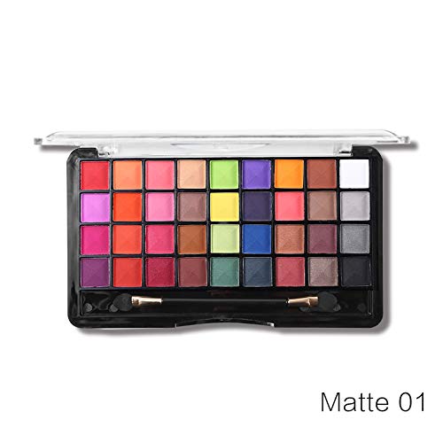36 Color Eyeshadow Palette Make Up Palette Bright Matte Shimmer Colorful Makeup Eye Shadow Set Cosmetic With Brush matte 01