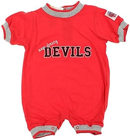 Mighty Mac New Jersey Devils NHL Baby Boys Infant Crew Neck Romper, Red