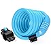 Etronic Bike Lock M6, Cable Lock 6 Feet Long Coiled Security Resettable Combo Combination Lock Bicycle Lock with Mounting Bracket