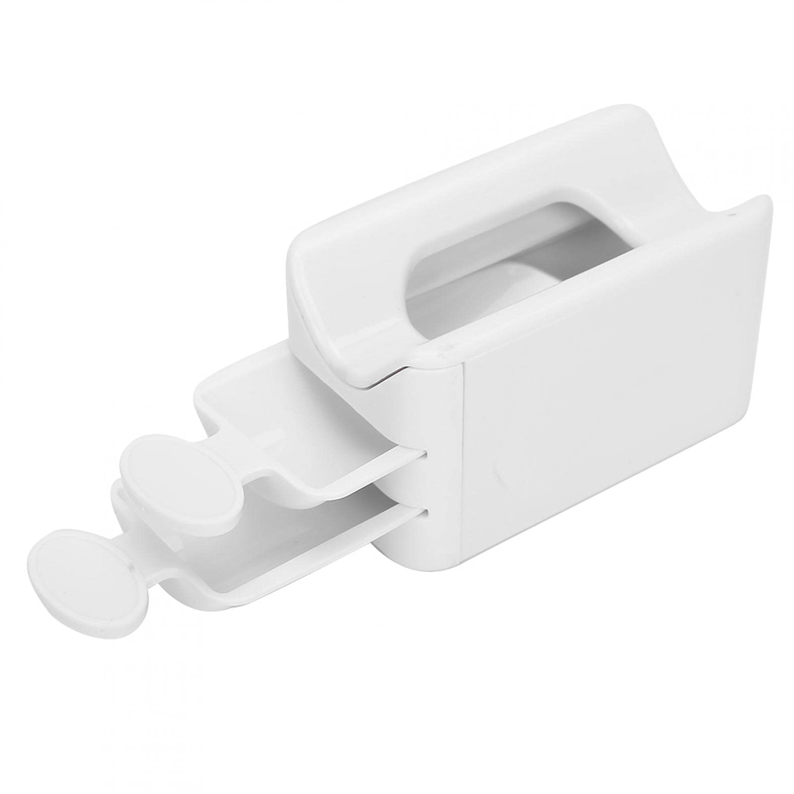 Dioche Nail Tray, Dip Powder Storage Box, ABS Material, White, Includes Recycling Box & 2 Spoons