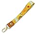 SENLLY Van Gogh Sunflowers Hand Wrist Lanyard Premium Quality Wristlet Strap with Metal Clasp and Genuine Leather, for Key Chain, Cell Mobile Phone, Camera, Charms, Lightweight Items etc