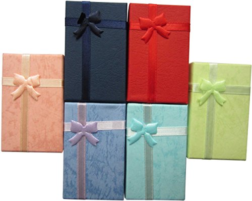 LeBeila 12pcs Paper Jewelry Gifts Boxes For Jewelry Display-Rings, Small Watches, Necklaces, Earrings, Bracelet Gift Packaging Box (Mix Color)