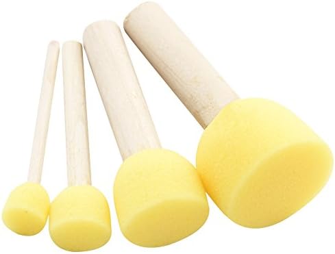 Wooden Handle Brush, 4pcs Kids Painting Face Painting DIY Toy