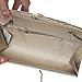 Fashion Road Womens Pleated Crystal Evening Clutch Handbags Wedding Party Clutch Purse Apricot