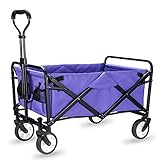 WHITSUNDAY Collapsible Folding Garden Outdoor Park Utility Wagon Picnic Camping Cart with Replaceable Cover (Compact Size 5