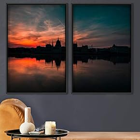 signwin 2 Piece Framed Canvas Wall Art Sunset...