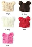 Winter warm earmuffs Baby Love Dual Ball Girls/Boys Wool knit sweate...