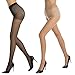 MANZI Women's Ultra-thin Sheer Control Top 10 Denier with Comfort Stretch(2 Pairs) Size L