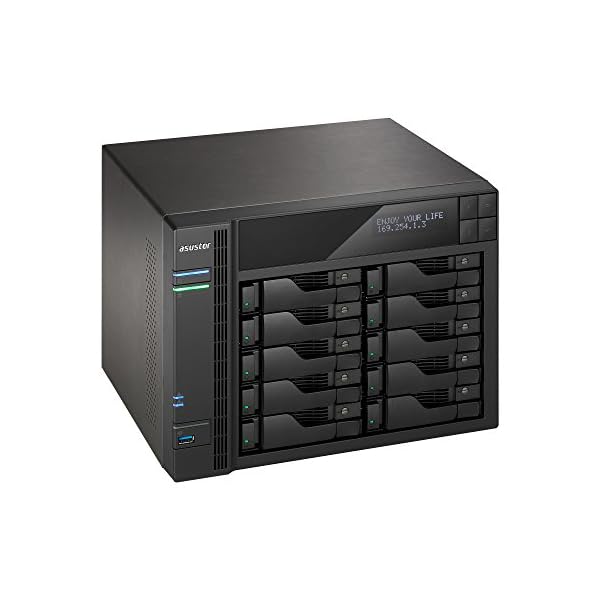 Asustor AS6210T + AS-RC13 Remote | Network Attached Storage | 1.6GHz Quad-Core, 4GB RAM | Personal Private Cloud | Home or Business Data Media Server (10 Bay Diskless NAS) - Image 6