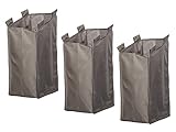 StorageManiac Laundry Hamper Liner, Replacement Laundry Cart Bag with Loops, 3-Pack