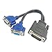 eoocvt DMS-59 Pin Male to Dual VGA Female Y Splitter Video Card Adapter Cable primary