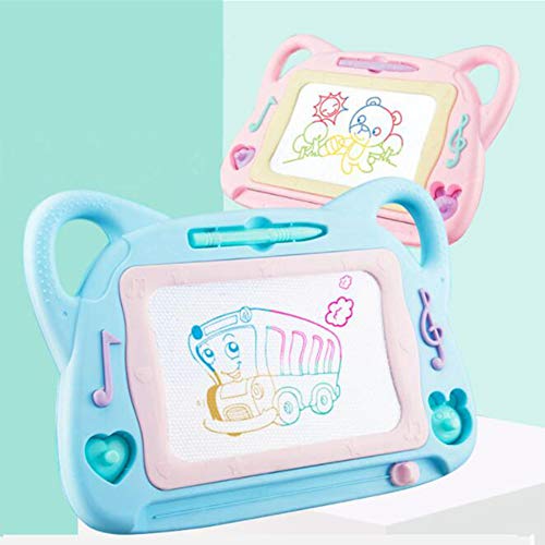 Drawing Board Educational Toy for Kids Writing Painting Graffiti Colorful Magnetic Table Section - Pink